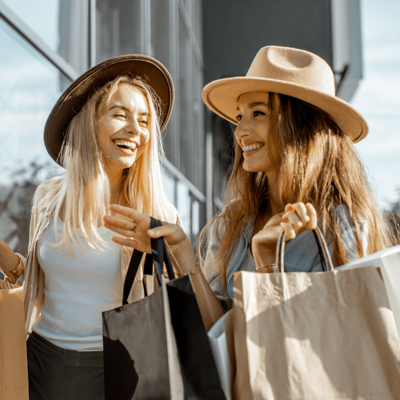 Friends shopping